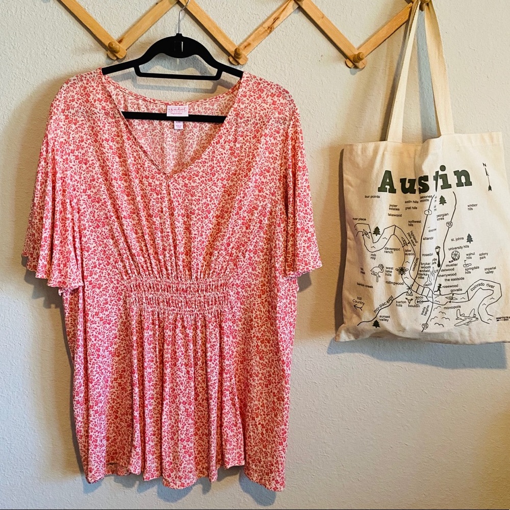 Target Isabel Maternity Pink Flowy Floral Top